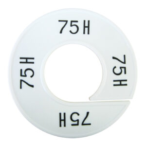 Maatring 75H wit zwart 9cm