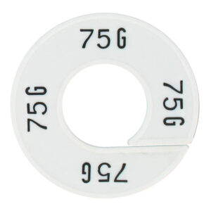 Maatring 75G wit zwart 9cm