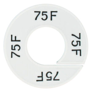 Maatring 75F wit zwart 9cm