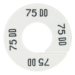 Maatring 75D wit zwart 9cm