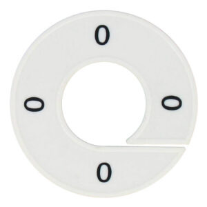 Maatring 0 wit zwart 9cm