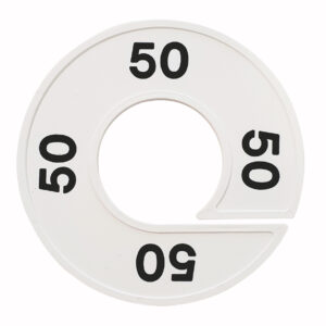 Maatring 50 wit zwart 9cm