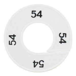 Maatring 54 wit zwart 9cm