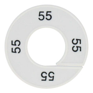 Maatring 55 wit zwart 9cm