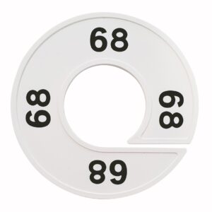 Maatring 67 wit zwart 9cm