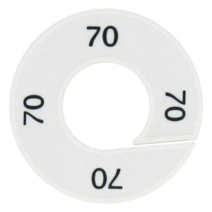 Maatring 70 wit zwart 9cm