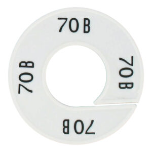 Maatring 70B wit zwart 9cm