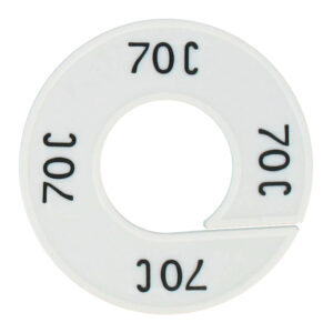 Maatring 70C wit zwart 9cm