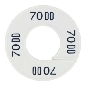 Maatring 70DD wit zwart 9cm