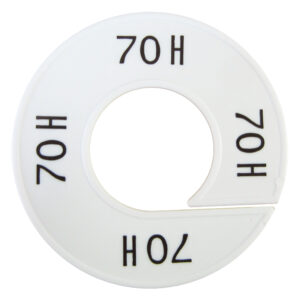 Maatring 70H wit zwart 9cm