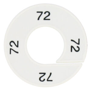 Maatring 72 wit zwart 9cm