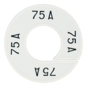 Maatring 75A wit zwart 9cm
