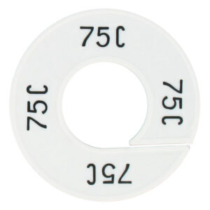 Maatring 75C wit zwart 9cm