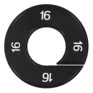 Maatring 16 zwart wit 9cm