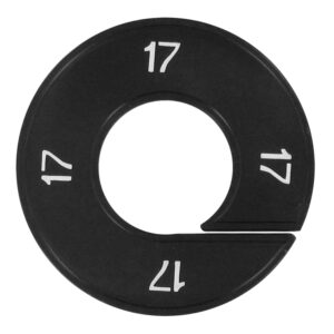 Maatring 17 zwart wit 9cm