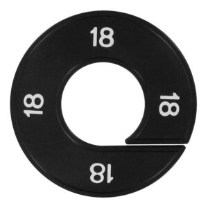 Maatring 18 zwart wit 9cm