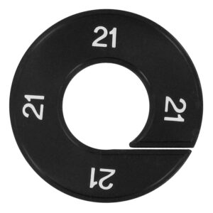 Maatring 21 zwart wit 9cm