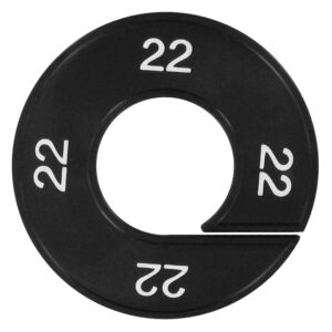 Maatring 22 zwart wit 9cm