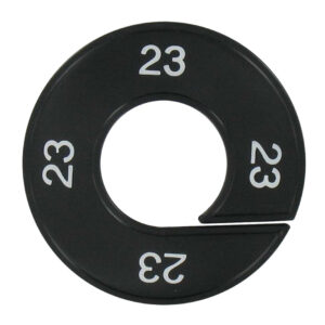 Maatring 23 zwart wit 9cm