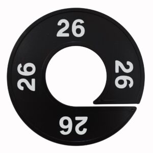 Maatring 26 zwart wit 9cm