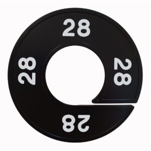 Maatring 28 zwart wit 9cm