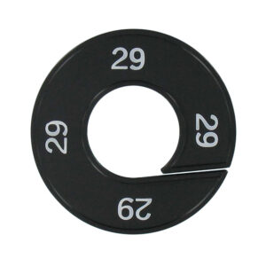 Maatring 29 zwart wit 9cm