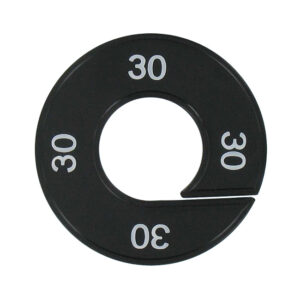 Maatring 30 zwart wit 9cm