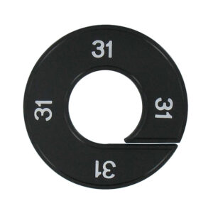 Maatring 31 zwart wit 9cm