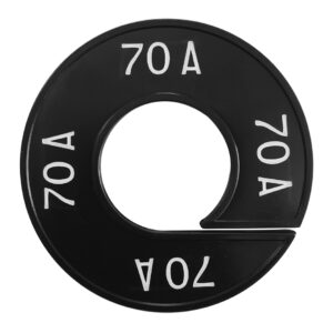 Maatring 36A zwart wit 9cm