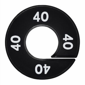 Maatring 40 zwart wit 9cm