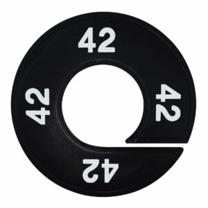 Maatring 42 zwart wit 9cm