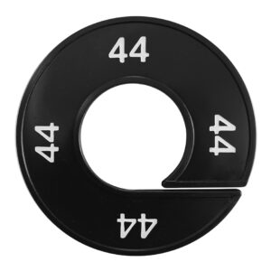 Maatring 44 zwart wit 9cm