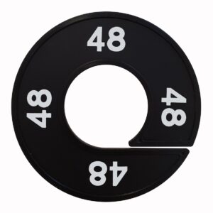 Maatring 48 zwart wit 9cm