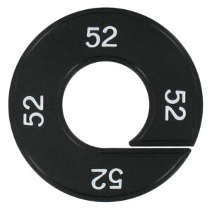 Maatring 52 zwart wit 9cm