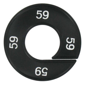 Maatring 59 zwart wit 9cm