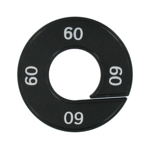 Maatring 60 zwart wit 9cm