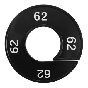 Maatring 62 zwart wit 9cm