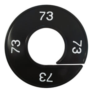 Maatring 73 zwart wit 9cm