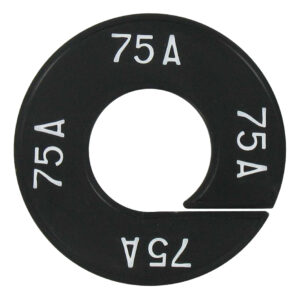 Maatring 75A zwart wit 9cm