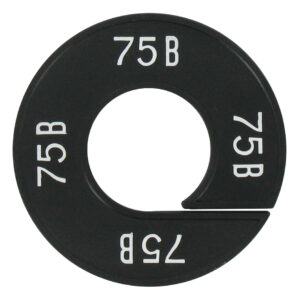 Maatring 75B zwart wit 9cm