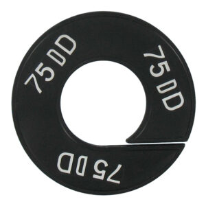 Maatring 75DD zwart wit 9cm