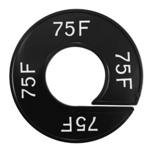 Maatring 75F zwart wit 9cm