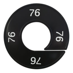 Maatring 76 zwart wit 9cm