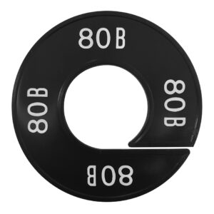 Maatring 80B zwart wit 9cm