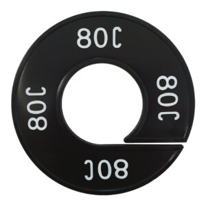 Maatring 80C zwart wit 9cm