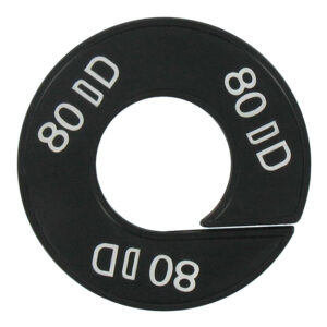 Maatring 80DD zwart wit 9cm