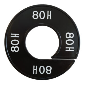 Maatring 80H zwart wit 9cm