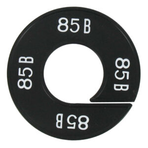Maatring 85B zwart wit 9cm