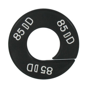 Maatring 85DD zwart wit 9cm