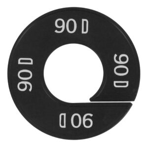 Maatring 90D zwart wit 9cm